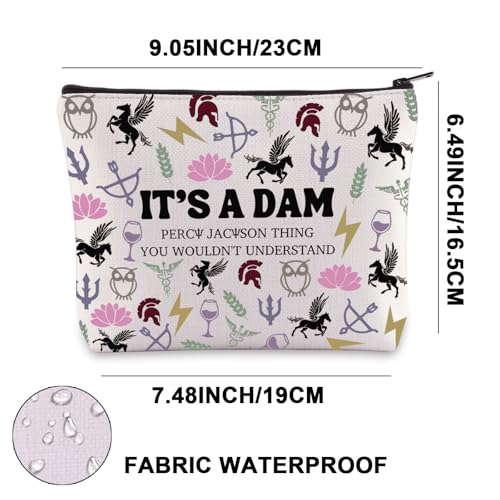 JNIAP Camp Blood Makeup Bag Camp Jupiter Gift 13 Cabins Gift I'd Rather Be In Camp Blood Zipper Pouch (It's a DAM)2