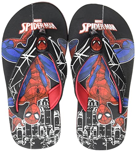 Image of Kidsville Spiderman Printed Blue Flipflops for Boys