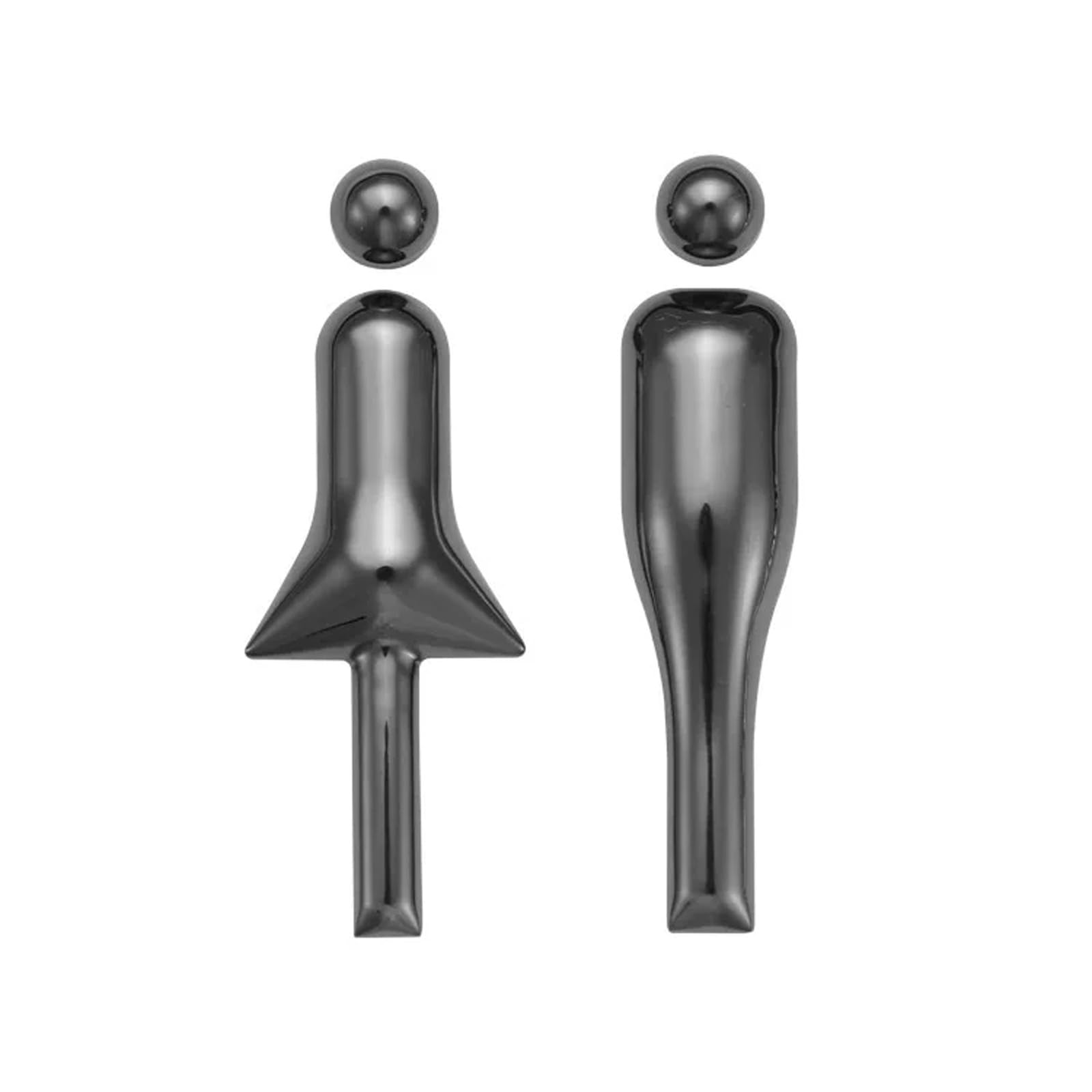Brass Restroom Signs Men and Women Metal Bathroom Signs for Business(Black)
