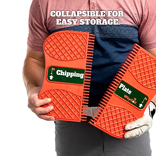 WHYGOLF Chipping Plate for Improved Chipping Technique - Weight Shift Balance Board, Golf Teaching & Training Aid for Club Practice Equipment