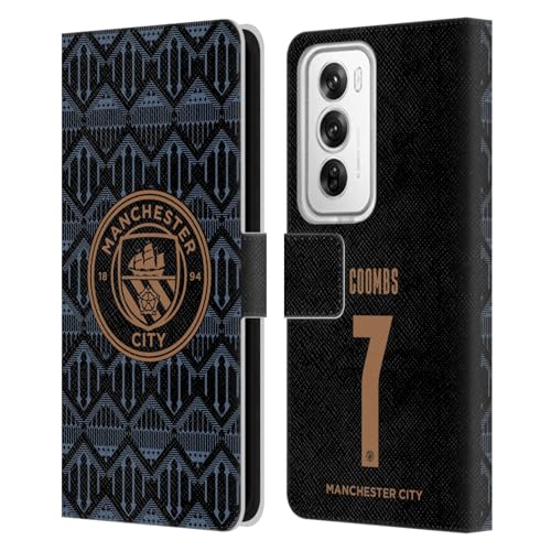 Head Case Designs Officially Licensed Manchester City Man City FC Laura Coombs 2020/21 Women's Away Kit Group 2 Leather Wallet Case Compatible with Oppo Reno12 Pro 5G