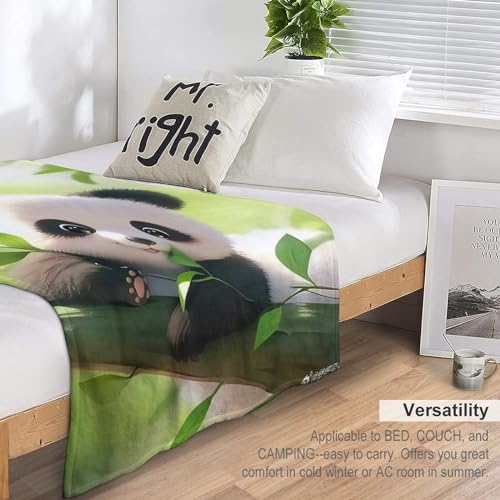 Couverture lavable machine panda en flannel douce pour rester au chaud - 7