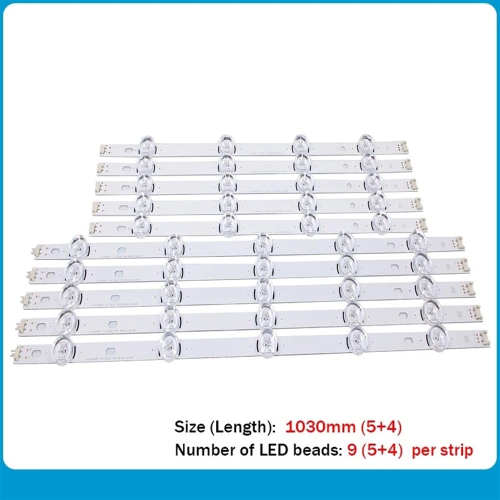 10 szt. taśmy LED kompatybilne z LG INNOTEK DRT 3.0 127.0 cm A/B 6916L-1978A 6916L-1779A 6916L-1982A 6916L-1983A 50LB5610 50LB650V 50LB653V listwa oświetleniowa / 30 szt. 0587