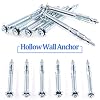 Glarks 30Pcs 4x60MM Heavy Duty Zinc Plated Steel Molly Bolt Hollow Drive Wall Anchor Screws Set for Drywall, Plaster and Tile (M4x60)