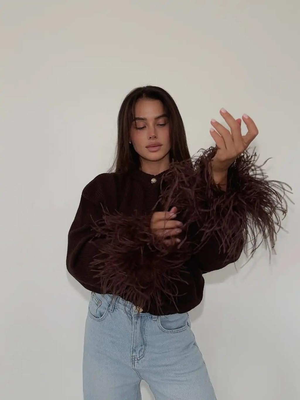 Cable Knit Cardigan Women Stretchy Comfy Casual Vintage Button Up Fringe Hem Sleeve Jackets for Women Trendy 2025 - Image 3