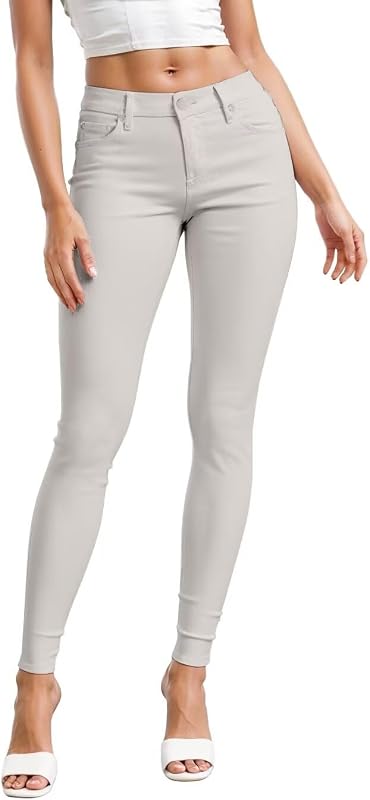Hybrid & Company Pantalones casuales de trabajo para mujer Hyper Ultra Stretch, cómodos y ajustados
