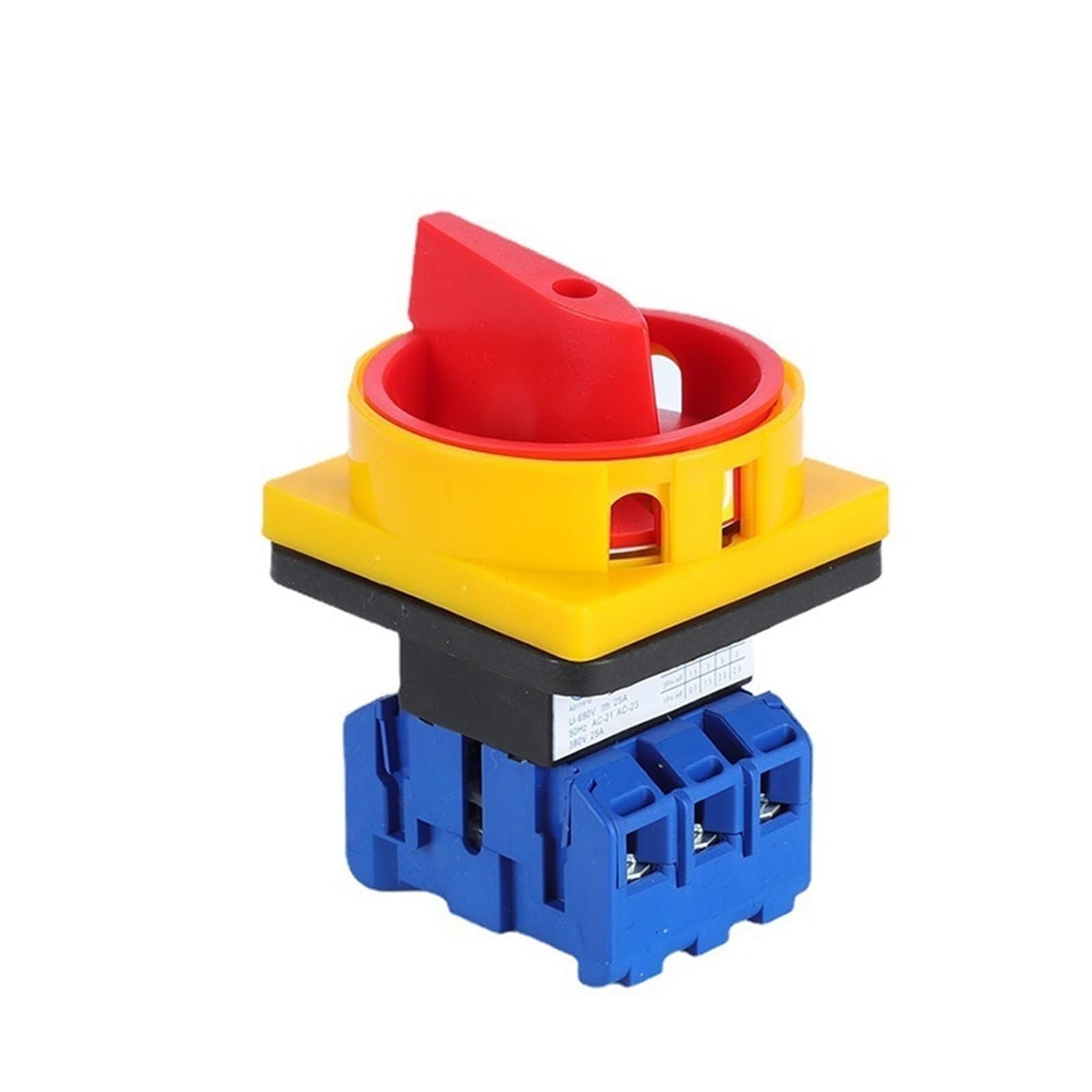 Wtukmo YMD11-25A 3P 690V Isolator Switch Padlock Disconnect Selector with ON-Off Panel Power Control Replace LW30