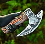 Pizza Cutter Odin New Viking Hatchet Pizza Mini Cutter Axe, Small Camping Pizza Slicer Axe, Best Axe Small Pizza Slicing with Premium Leather Sheath