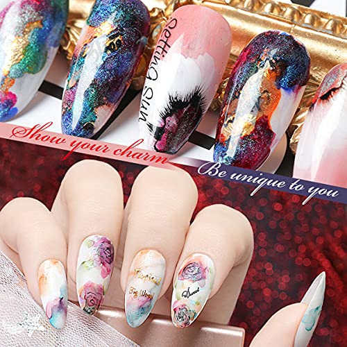 Fercaish Blooming Nail Polish Set, Ink Watercolor Blossom Gel Nail Polish Marble Gradient Nail Art Water Dye For Women And Girls (8 Colors) #TOP5