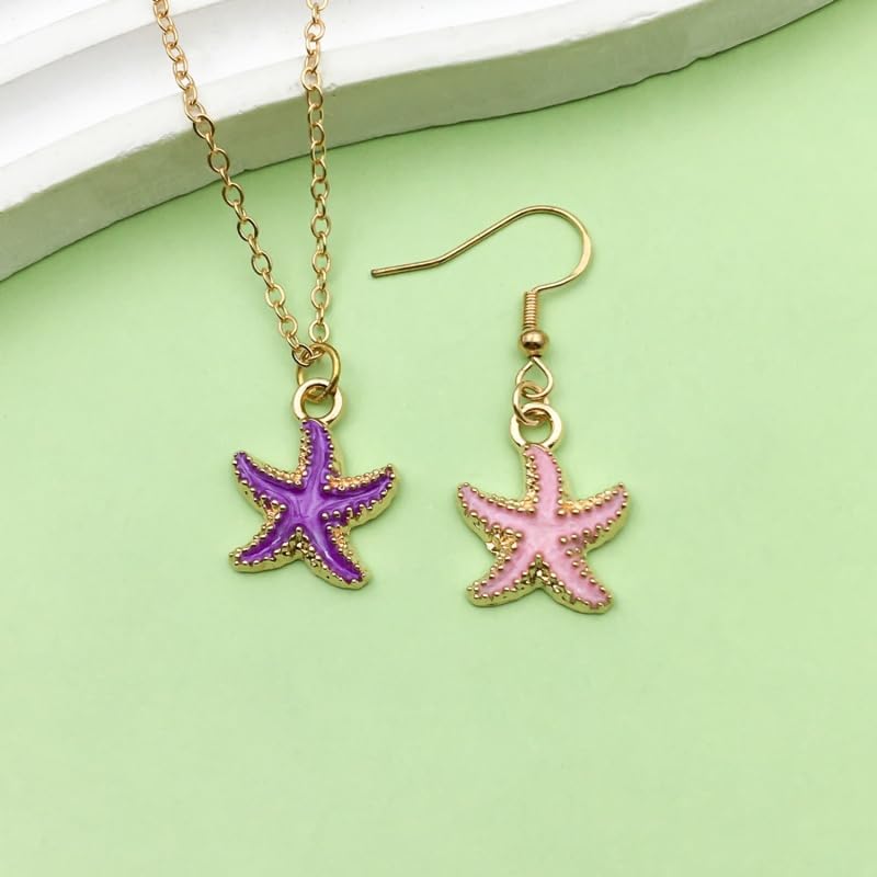 Sailanzi 48pcs Alloy enamel starfish series Pendant Jewelry Making DIY Keychain Earrings Pendant Various Design Charms for Jewelry Making Bracelets Necklace (SN823) - Image 4