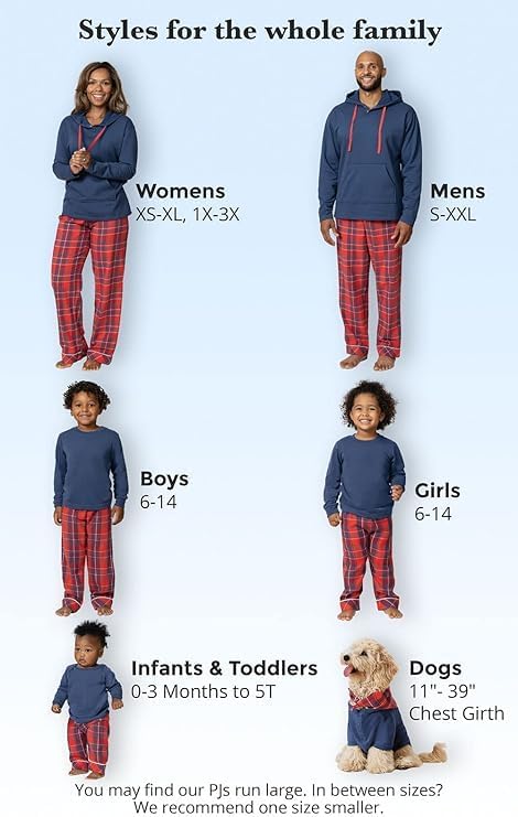 PajamaGram Family Pajamas Matching Sets - Family PJs, Red & Blue Plaid, Men 3XL - Image 6