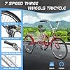 Slsy Adult Tricycles 7 Speed, Adult Trikes 20/24/26 inch 3 Wheel Bikes, Three-Wheeled Bicycles Cruise Trike with Shopping Basket for Seniors, Women, Men. #2