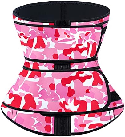 Manladi Zipper Waist Trainer For Women Everyday Wear Corset Waist Cincher Shaper Plus Size (Pink, Large)