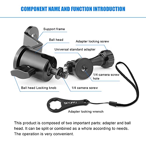 Image of Motorcycle Sports Camera Holder Mount for Gopro Hero 13 12 11 10 9 8 DJI Osmo Insta360 AKASO and Other Action Camera