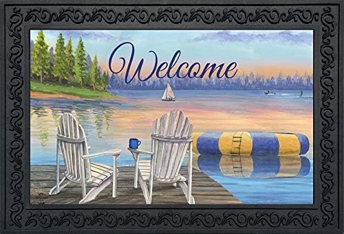 Briarwood Lane Waterfront Retreat Nautical Doormat Summer Welcome Indoor Outdoor 30" x 18"