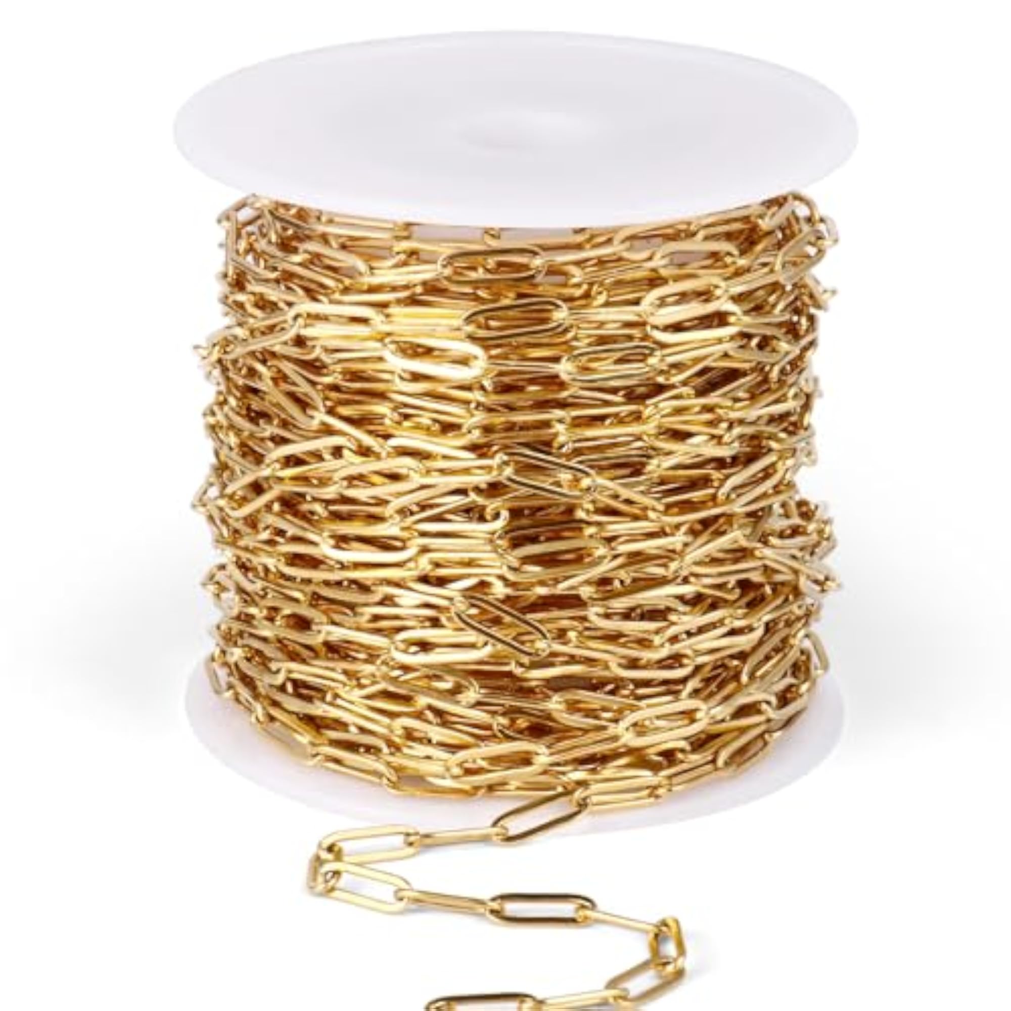 Stainless Steel Paperclip Chains for Jewelry Making, Bulk Set