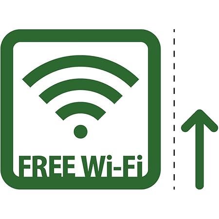 Amazon Free Wi Fi ステッカー シール 10cm 10cm 標識 サイン 文房具 オフィス用品