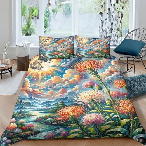 Parure de lit microfibre douce Protea Cynaroïdes avec housse de couette 3D enfant ado
