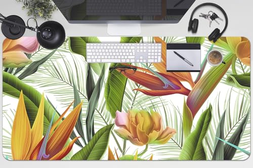 Couverture de bureau plantes tropicales pour créer un espace de travail inspirant à la maison