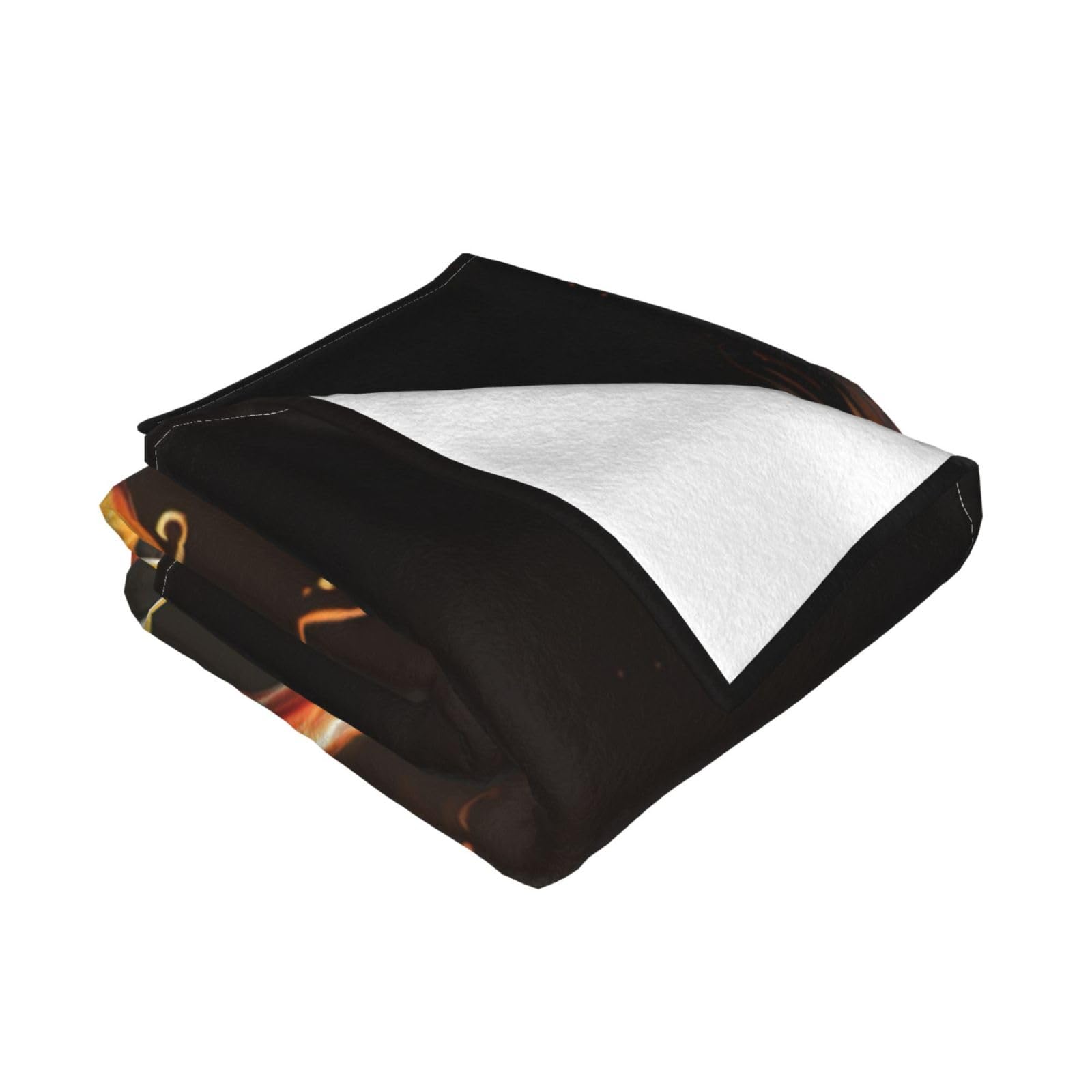 Coperta decorativa morbida e calda in flanella per bambini, cane, gatto, 127 x 152 cm, stampa con simboli musicali