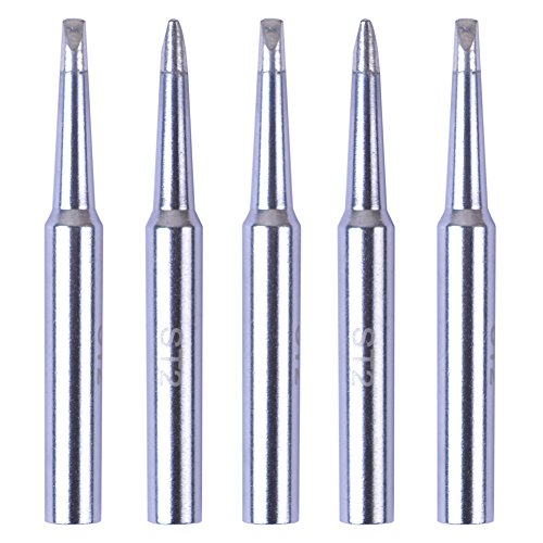 Bleiou 5 Pack Replacement ST2 Soldering Iron Tips for Weller WLC100, SPG40, SP40L, SP40N, SP40NKUS, WP25, WP30, WP35