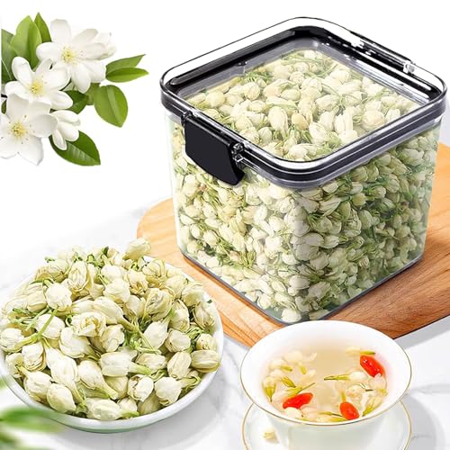 Flor de jazmín seca - Té de jazmín - 70 g - 100% capullos de jazmín naturales aromáticos - Hierbas aromáticas naturales - Para té casero, repostería, decoración de velas aromáticas,aceites esenciales Flor de jazmín seca - Té de jazmín - 70 g - 100% capullos de jazmín naturales aromáticos - Hierbas aromáticas naturales - Para té casero, repostería, decoración de velas aromáticas,aceites esenciales