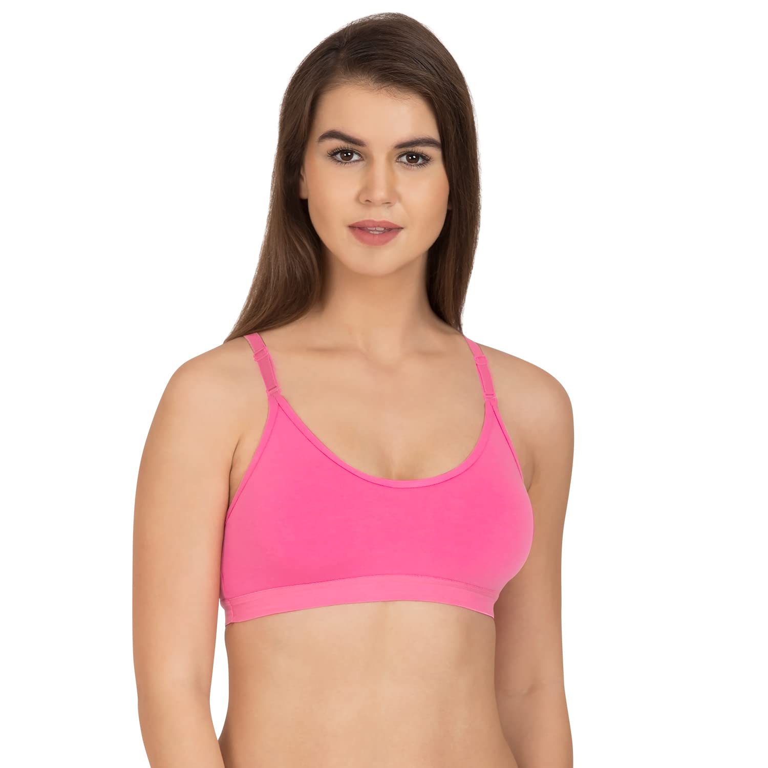 komli Sports Bra - Non Padded - Cotton Rich - Wireless - Seamless - Tshirt Bra-picture-22