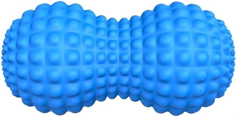 SELEWARE Peanut Massage Ball, Double Lacrosse Massage Roller Balls, Deep Tissue Massage Ball for Back, Neck, Shoulder, Spine, Legs, Hips, Peanut Roller Trigger Point Muscle Massage Relaxer (Blue)