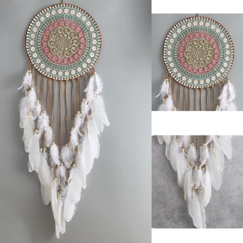 Malicosmile Big Dream Catchers for Wall with White Feather, Large 12 Inch Diameter Dream Catcher for Room Ceiling Wall Window Corridor Balcony Decor