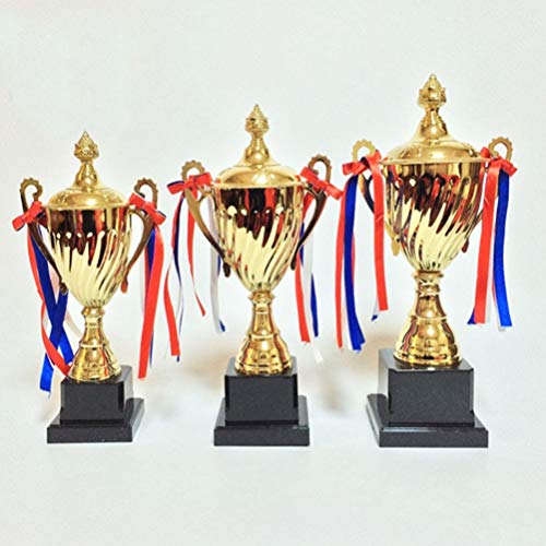 Toyvian Gold Trophy Metal Trophy Awards Cup Trophy for Sport Tournaments Competitions School Honor Game 29cm