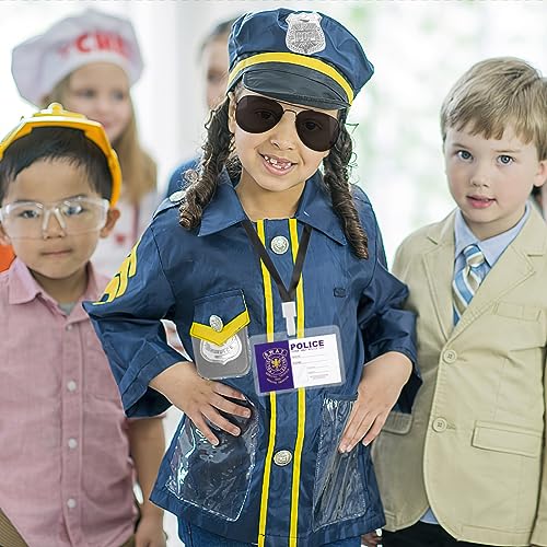 image for 3 otters 9PCS Police Pretend Play Toy Set, Police Accessories for Kids