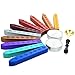 Nydotd 10 Pcs Antique Sealing Wax Sticks Set Without Wicks Retro Spoon and 2 Pcs White Candles for Retro Vintage Wax Seal Stamp (Colorful-Stick)