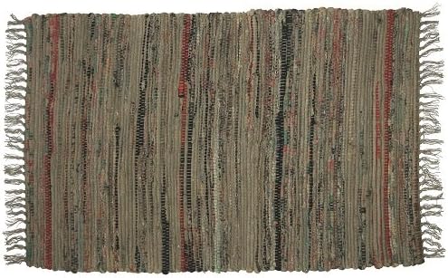 Sturbridge 13" x 36" Primitive Table Runner in Khaki Green, Woven Cotton