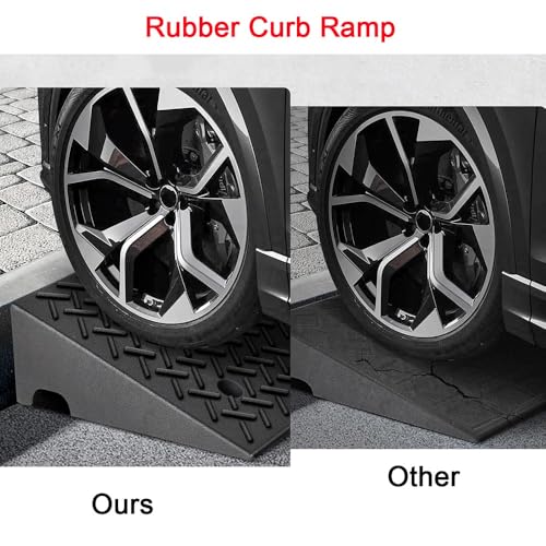 Rampas de caucho para bordillos 20" ancho, subidas 3" a 7" miniatura 3