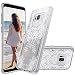 Galaxy S8 Plus Case, MASCHERI [Zen Series] Scratch Resistant [White Henna Mandala Floral Lace Design] TPU Bumper Clear Back Panel Hybrid Protective Case Cover for Samsung Galaxy S8 Plus - Clear