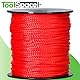 ToolSpace Maurerschnur Bauschnur - 100m x 1.6 mm - Rot - Polypropylen-Seide - Richtschnur - Lotschnur - Stärke Pflasterschnur - langlebig & reißfest - Maurerschnur für Wasserwaage