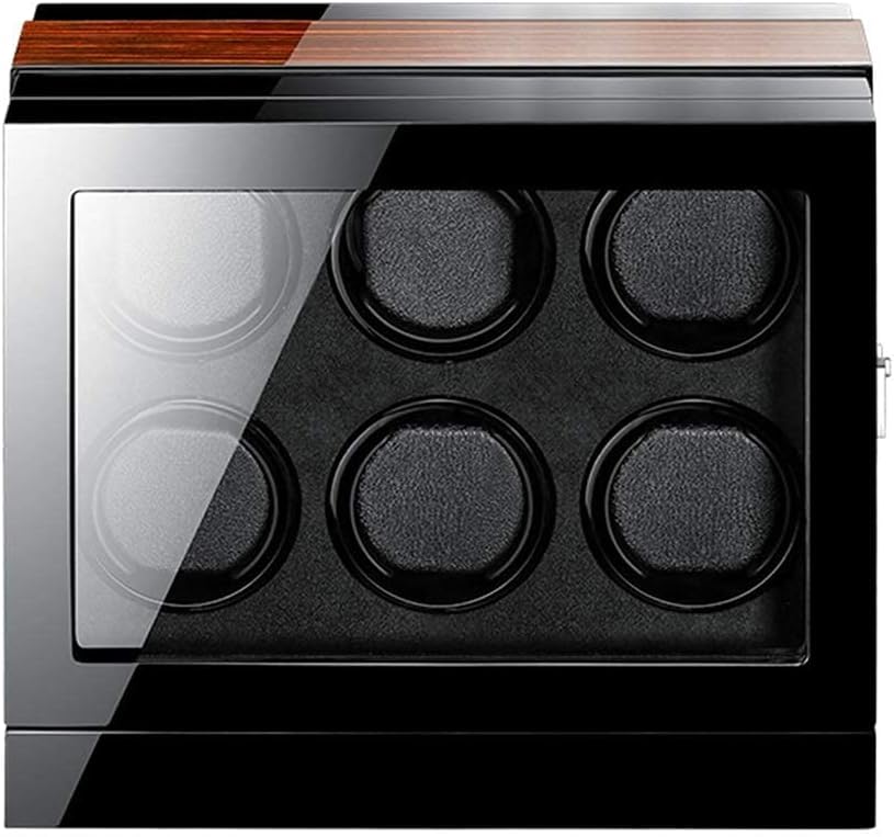 FENOKD Automatic Watch Winder Box LCD Touch Screen with Light Quiet Motor for Watches Display for Men Women Gift Large Capacity (A 6+0)