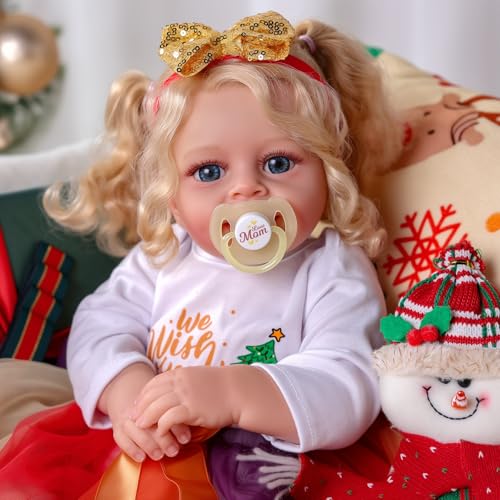 Muñeca Reborn Bebé Realista 18 Pulgadas Rubia miniatura 7