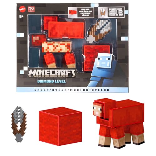 Mattel Minecraft Figurine articulée de Mouton de Niveau Diamant
