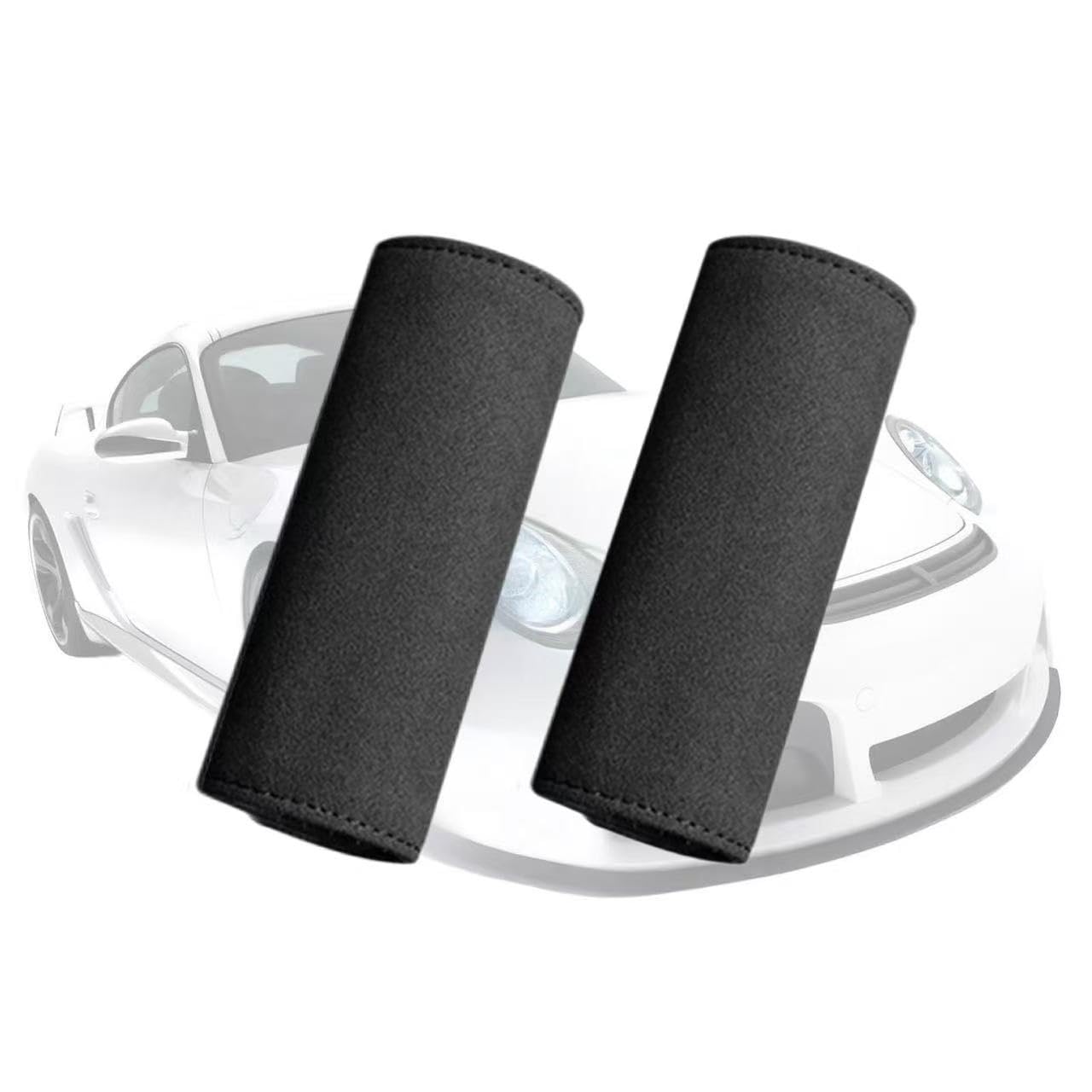 ONEMAJI 2 Pcs Door Handle Cover For MG S5 EV ES5 ES34 2024-2027, Auto Interior Car Assist Handle Cover Soft Car Grab Handle Cover,Black