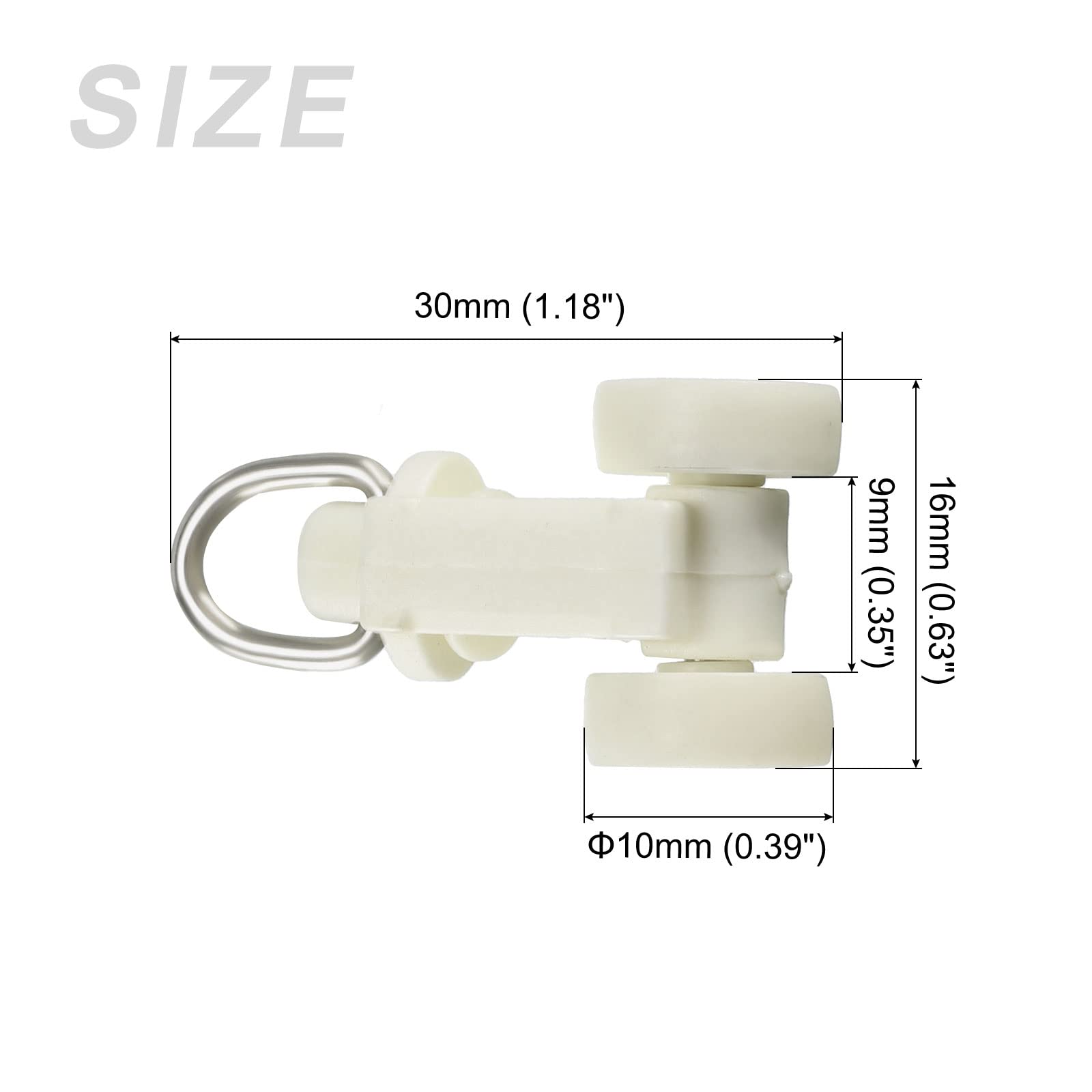 METALLIXITY Curtain Track Rollers (10mm/0.39