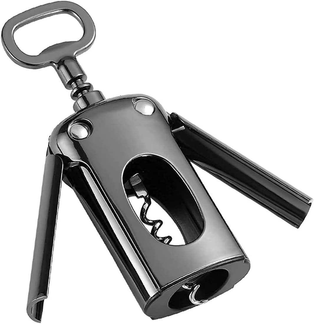 Wine Bottle Opener, Waiters Corkscrew Cork and Beer Cap Bottles Opener, Used in Kitchen Restaurant Chateau and Bars