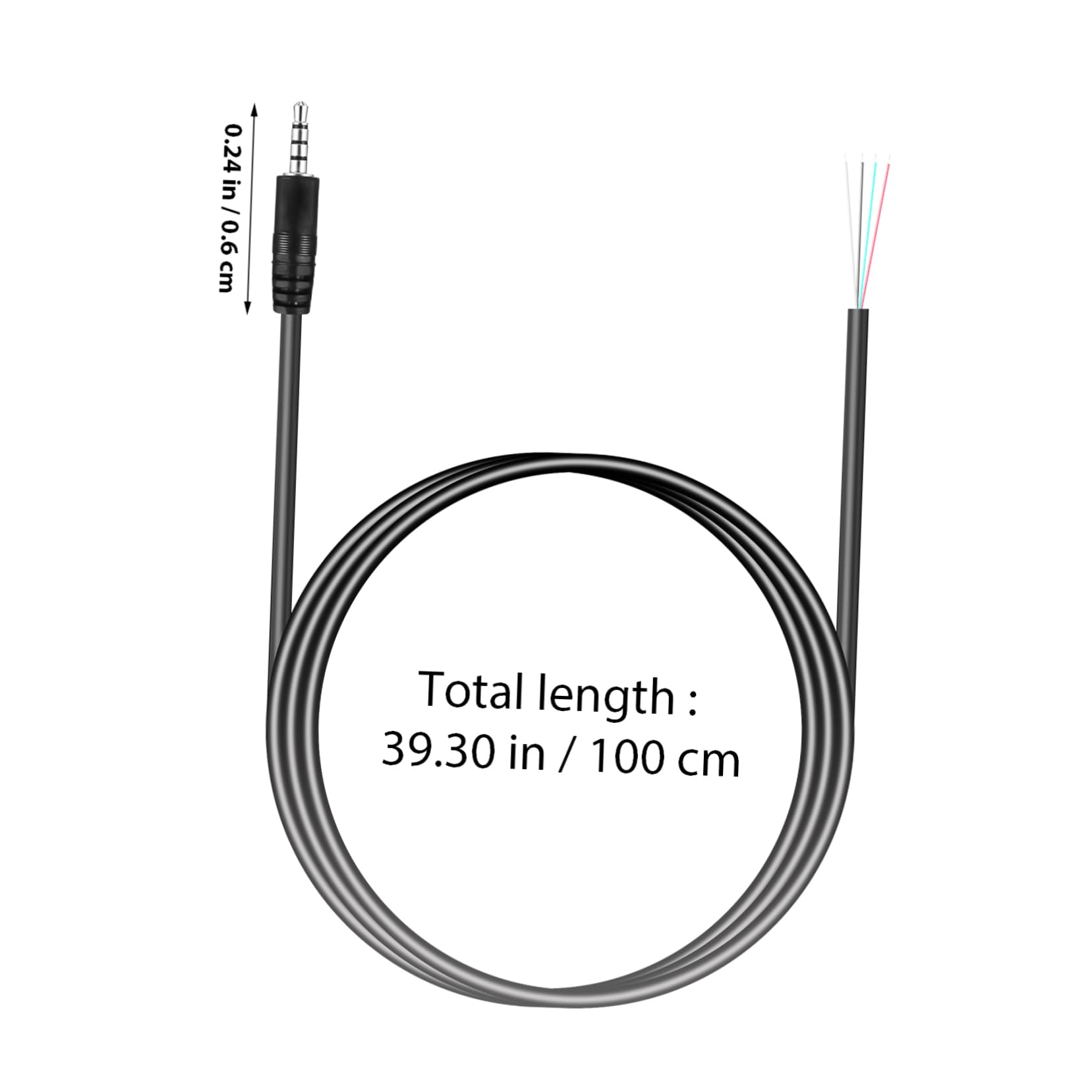 DOITOOL 3 Sätze Kabel Für Kopfhörer Männliche Kabel Lautsprecherkabel Audio-klinkenkabel Draht Mikrofonkabel Gitarrenkabel Audiokabel Verlängerungskabel Kabelaustausch Pvc 8 Stück * 3