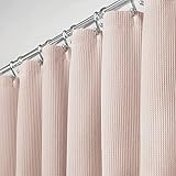 MATERIAL DE CALIDAD: Estas cortinas de ducha están hechas de 100% algodón y pueden lavarse a máquina, aunque hay que dejarlas secar colgadas. Como no son impermeables, se recomienda el uso de forro.