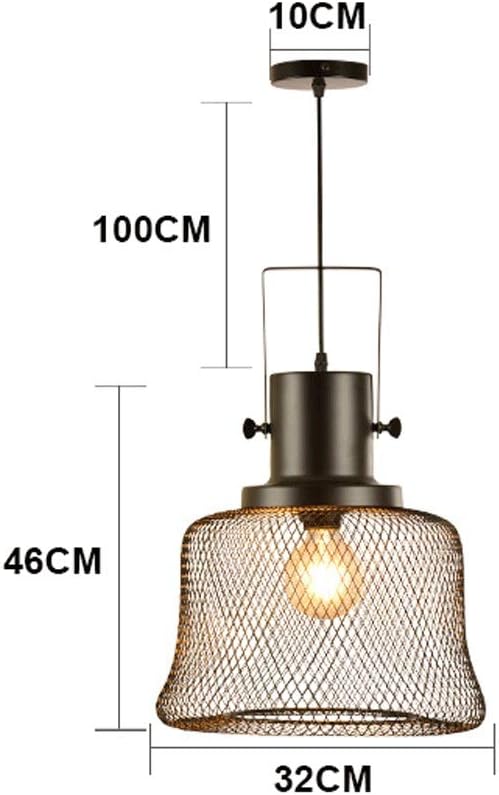 Lamp Creative Iron Net Lights Fixture Industrial Vintage Kitchen Island Restaurant Decoration Lighting 4 Styles E27 Single Head Personality Hanging Ceiling Lamp Flush/B