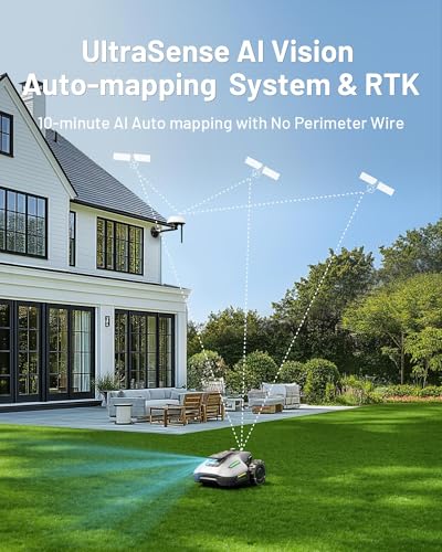 Image of Mammotion YUKA mini 800H Robot Lawn Mower for 0.2 Acre, No Wire, No RTK Installation, Free NetRTK+AI Vision Positioning, 50% Slope, Cutting Height 2''~3.5'', 15 Mowing Zones