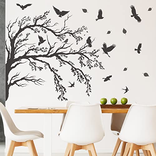 Autocollant mural repositionnable pour decorer un salon sans trace