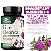 Liver Cleanse Detox & Repair Formula - 20-in-1 Advanced Liver Support Supplement with Silymarin Milk Thistle, Dandelion Root, Artichoke Extract, Turmeric, Choline, & Beetroot - 120 Veggie Capsules