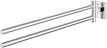 GROHE Start Cube Uzun Havluluk, 2 Kollu, 438 mm, Döndürülebilir, Duş/Banyo Aksesuarları, Krom, 40976000