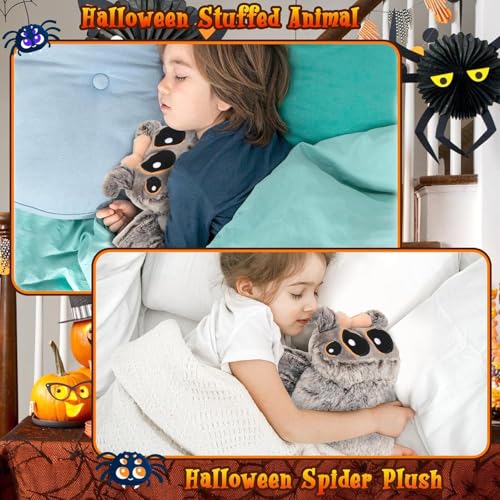 CelestiMingle Spider Plush Toy – 8.2 Inch Soft & Realistic Stuffed Spider with Big Eyes, Cute Halloween Simulation Animal Plush, for Kids & Adults on Halloween, Christmas, and Birthdays - Image 3